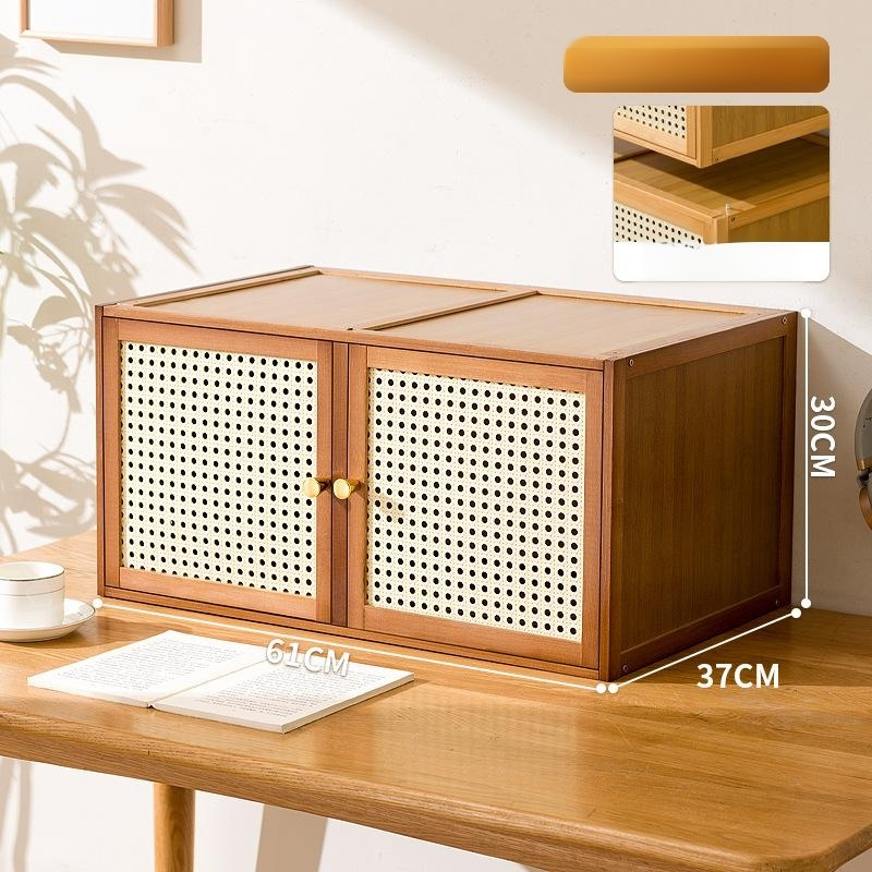 ตู้ไม้เนื้อแข็งตรวจสอบฟรีรวมชั้นจัดเก็บตู้ลิ้นชัก