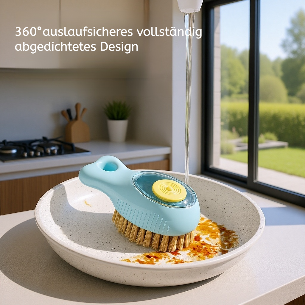 Innovative Spülbürste mit Seifenbehälter