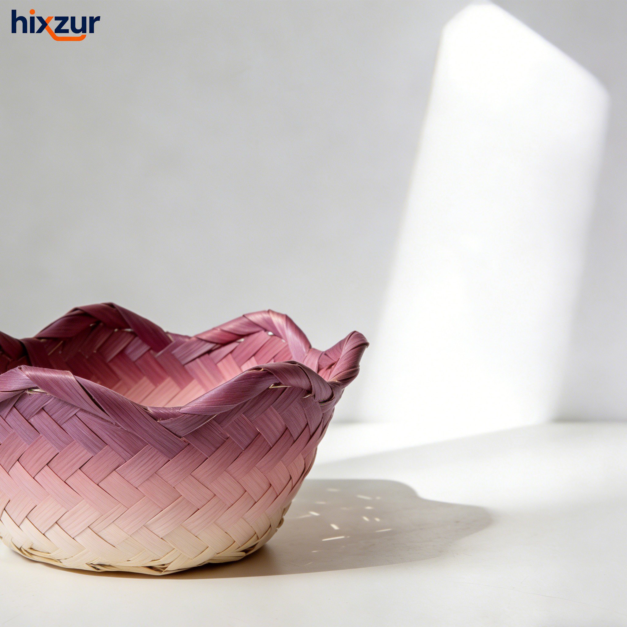 ตะกร้าทอผ้าฝ้ายผ้าลินินใส่สายชาร์จดีไซน์มินิมอล