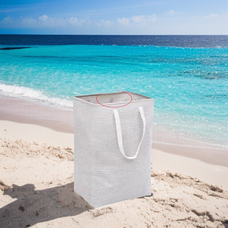 스트라이프 라지 세탁 바구니 접이식 수납 가방 옷 수납 바구니 더러운 옷 바구니 패브릭 세탁 바구니