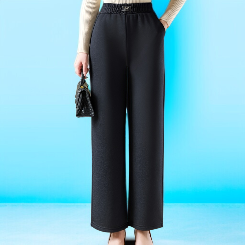 여성 캐주얼 패션 기모 도톰 와이드 팬츠 쉬넬 캐주얼 팬츠 추동 기모 와이드 팬츠 코듀로이 캐주얼 팬츠