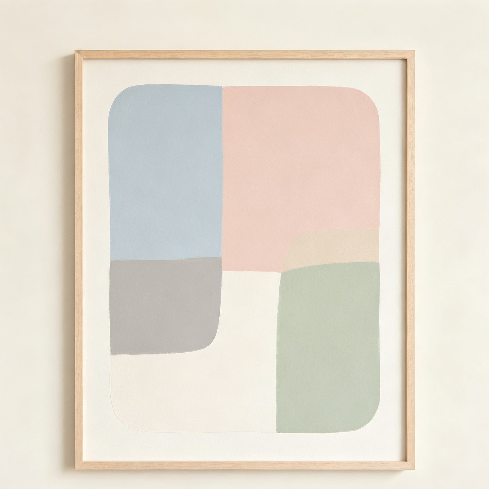 Morandi color block minimalist decorative painting