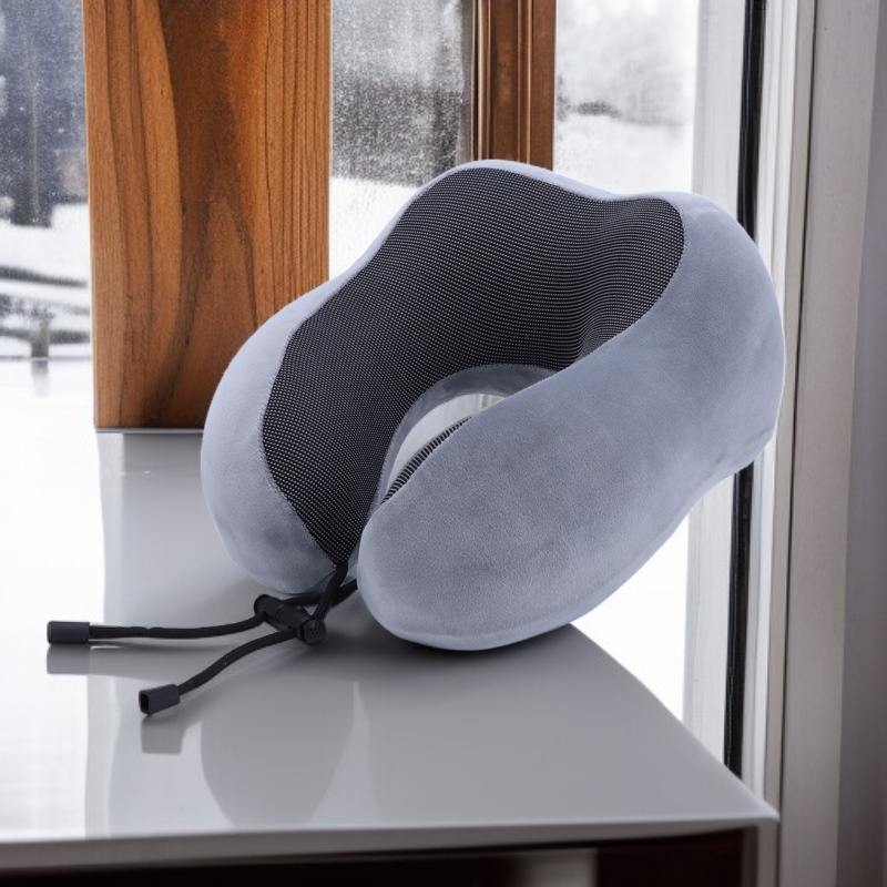 หมอนรองคอสำหรับนักเรียนเดินทาง หมอนรูปตัว U แบบเมมโมรี่โฟม พกพาสะดวก ใช้บนเครื่องบิน