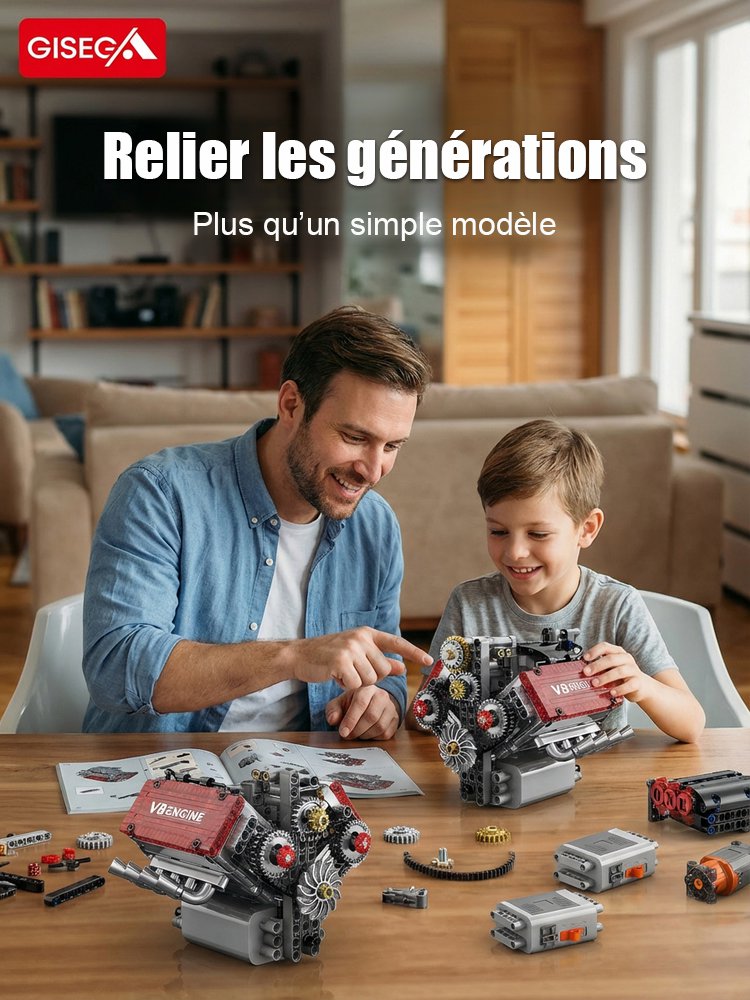 【Véritablement Démarrable】Groupe Motopropulseur Mécanique à Moteur V8