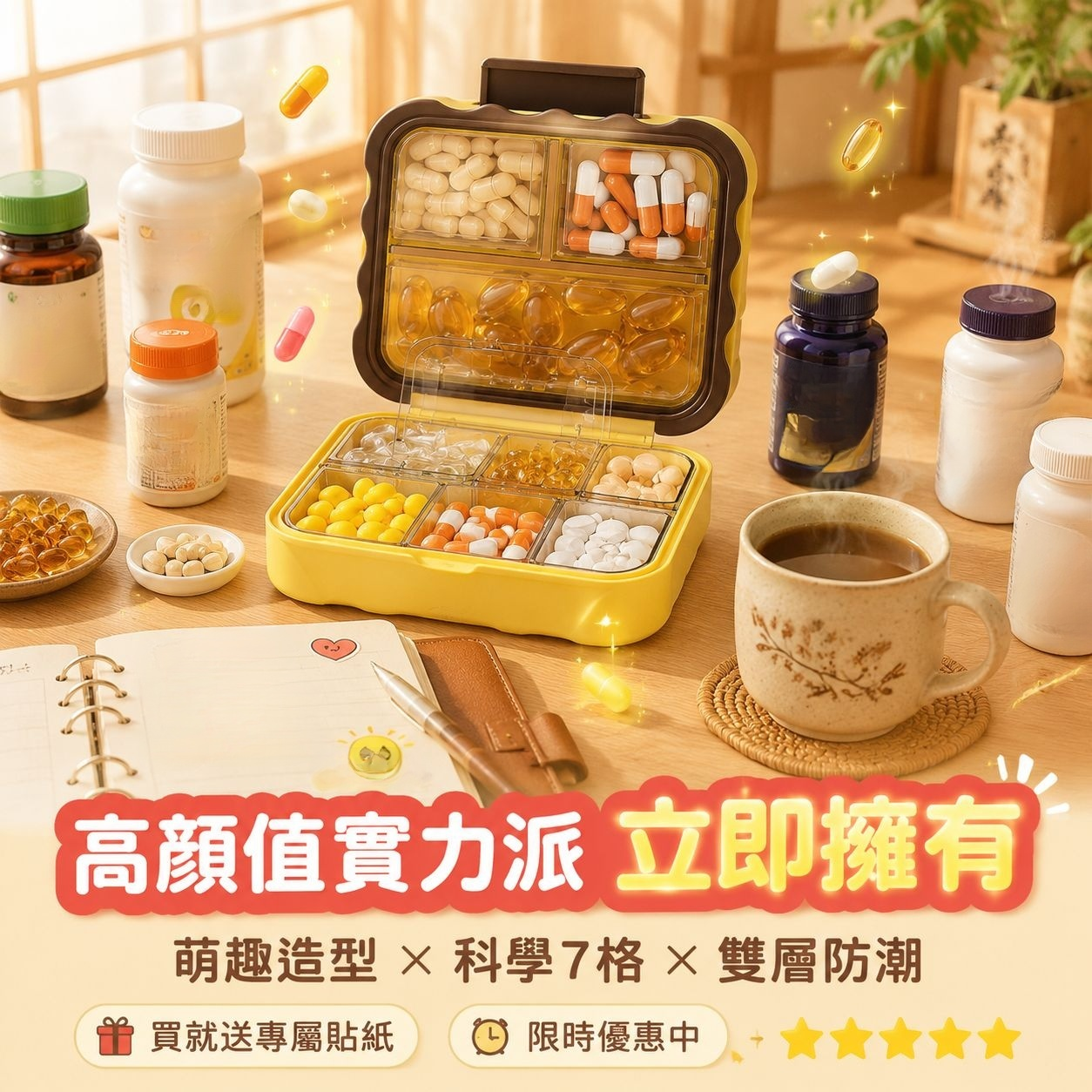 便攜多功能一週藥品收納盒