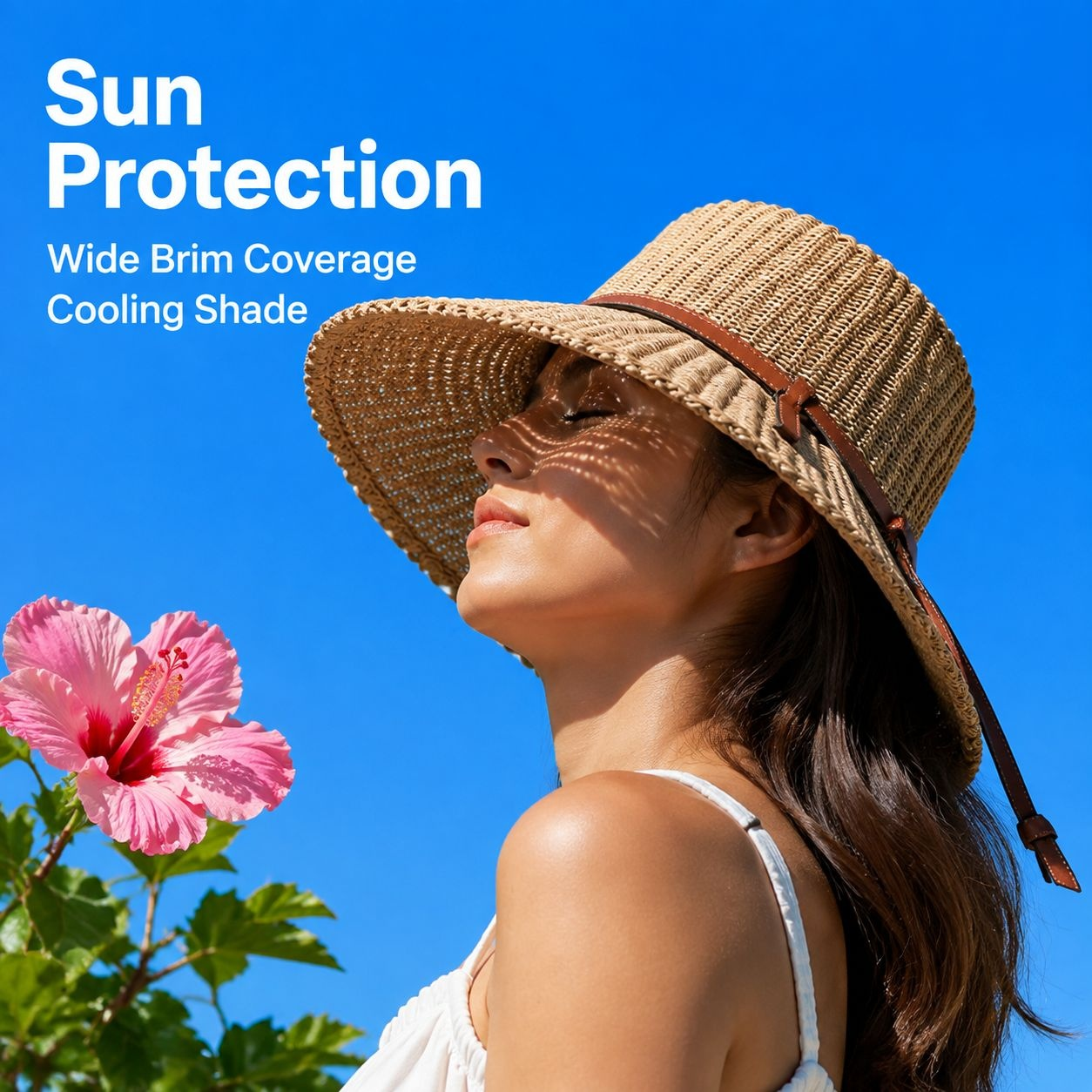 Summer Beach Fashion Straw Hat and Tote Bag Combo