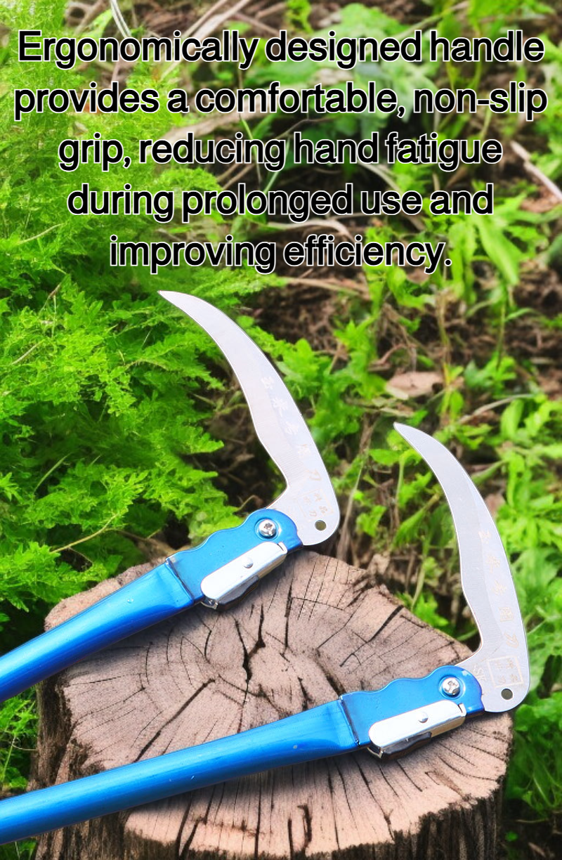 Folding manganese steel sickle for harvesting