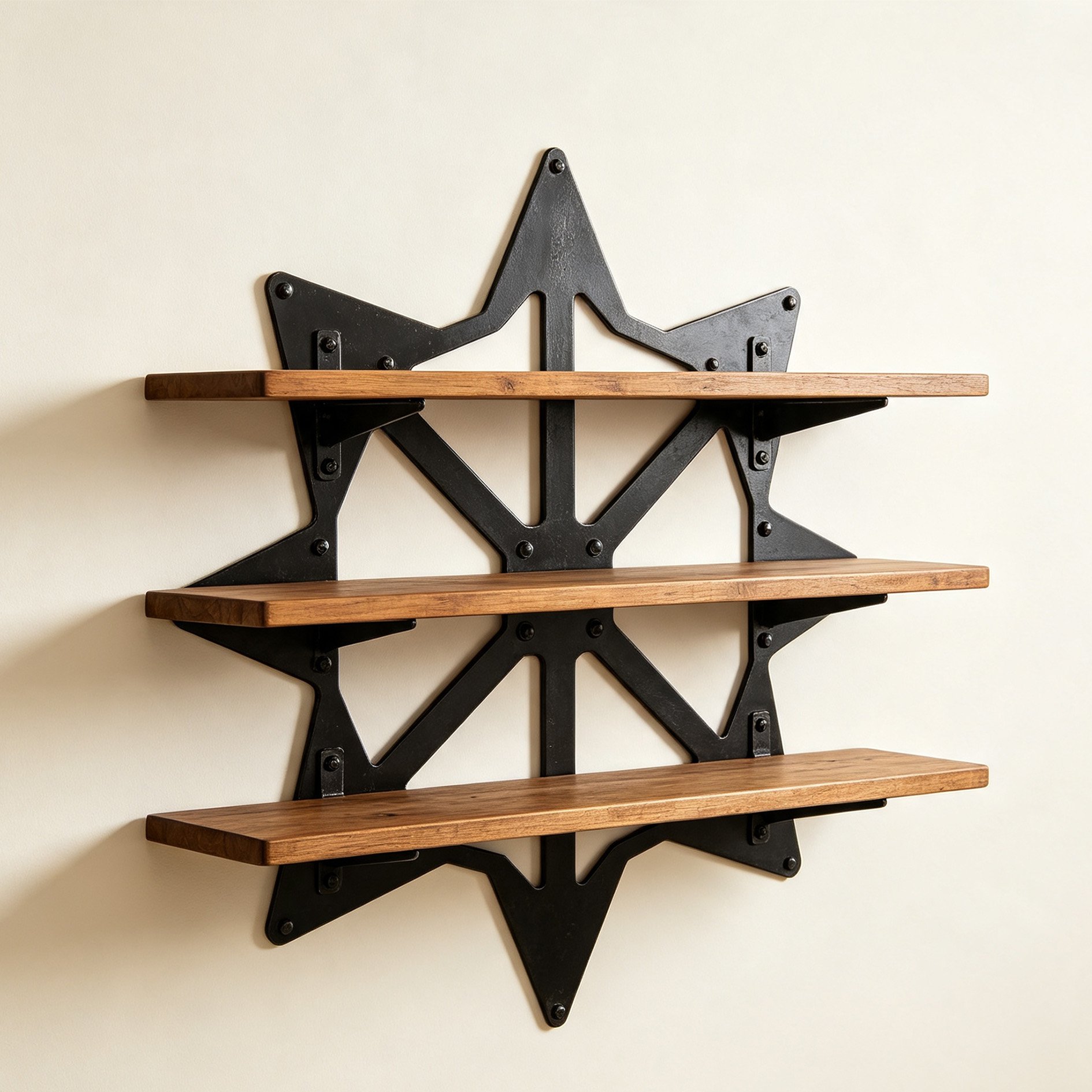 Starry Wrought Iron Wall-Mounted Shelf