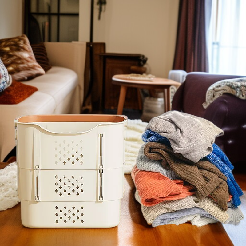 Multilayer clothing storage basket with large capacity for closet organization