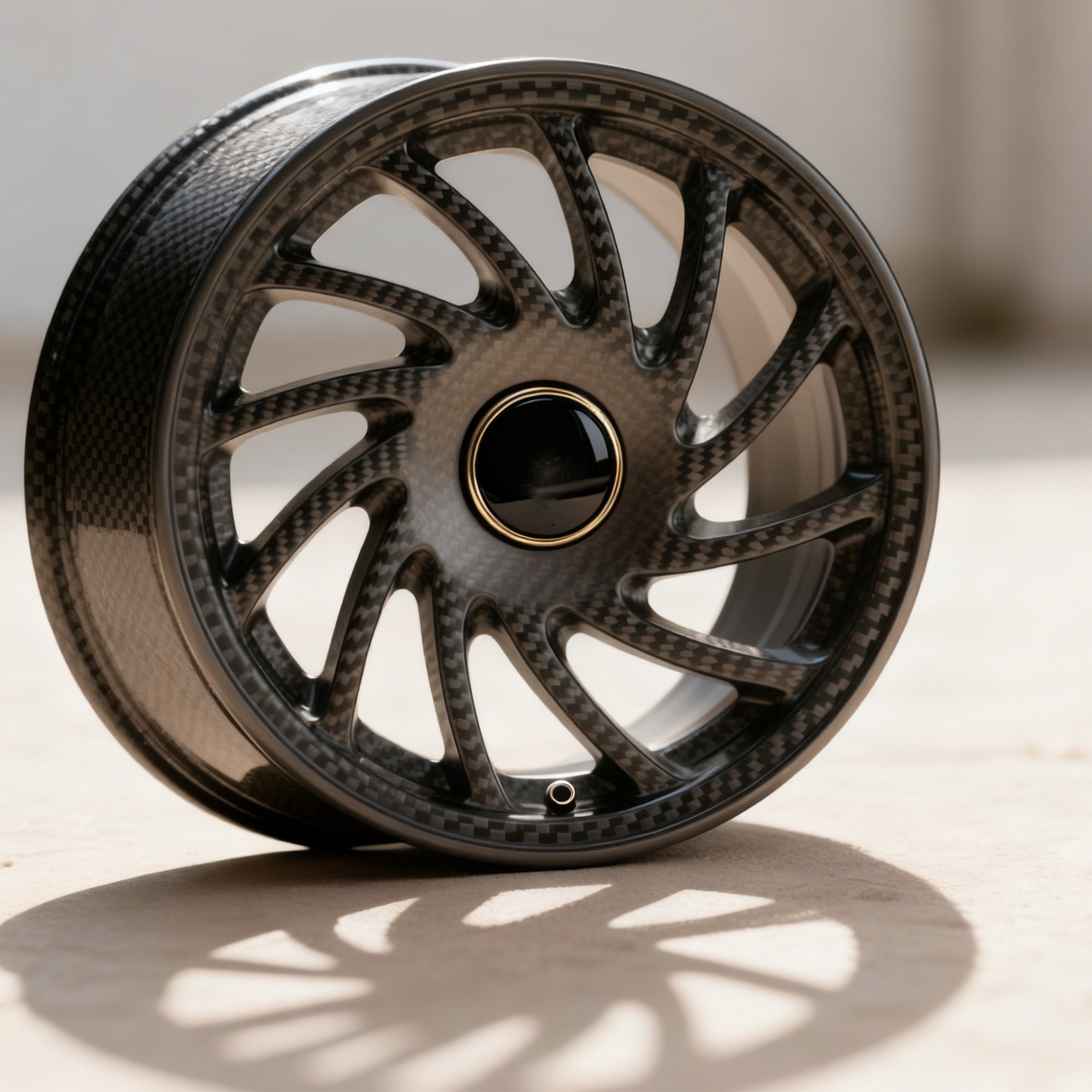 軽量設計のファイバーホイールディテール