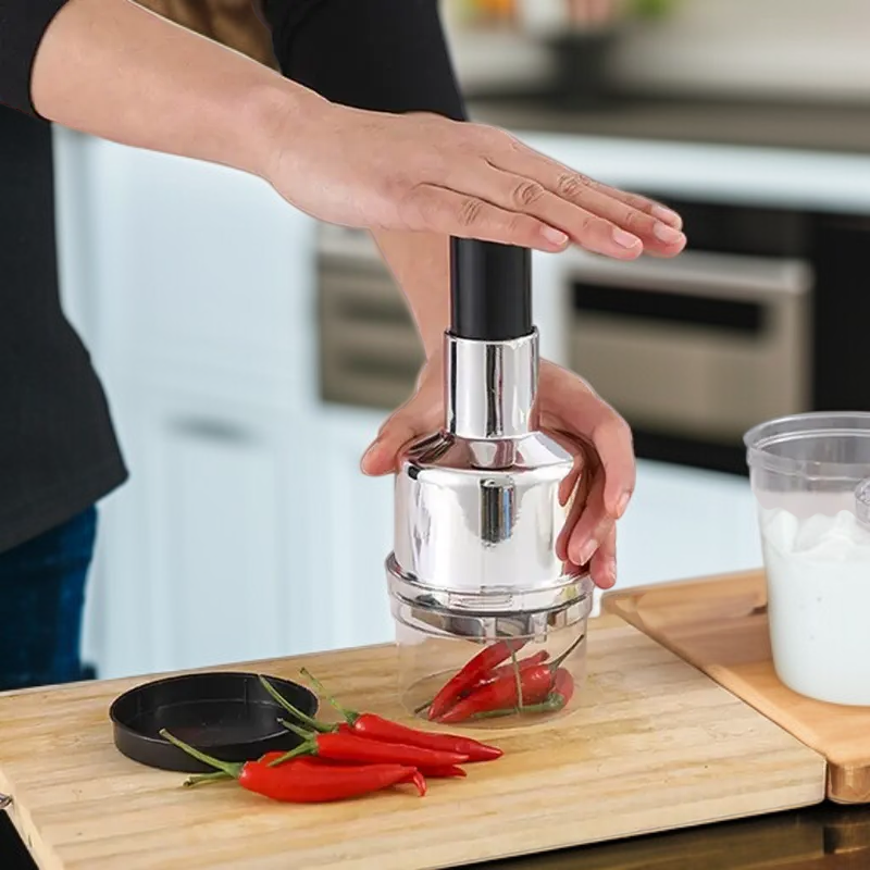 ステンレス手動ニンニクみじん切り器