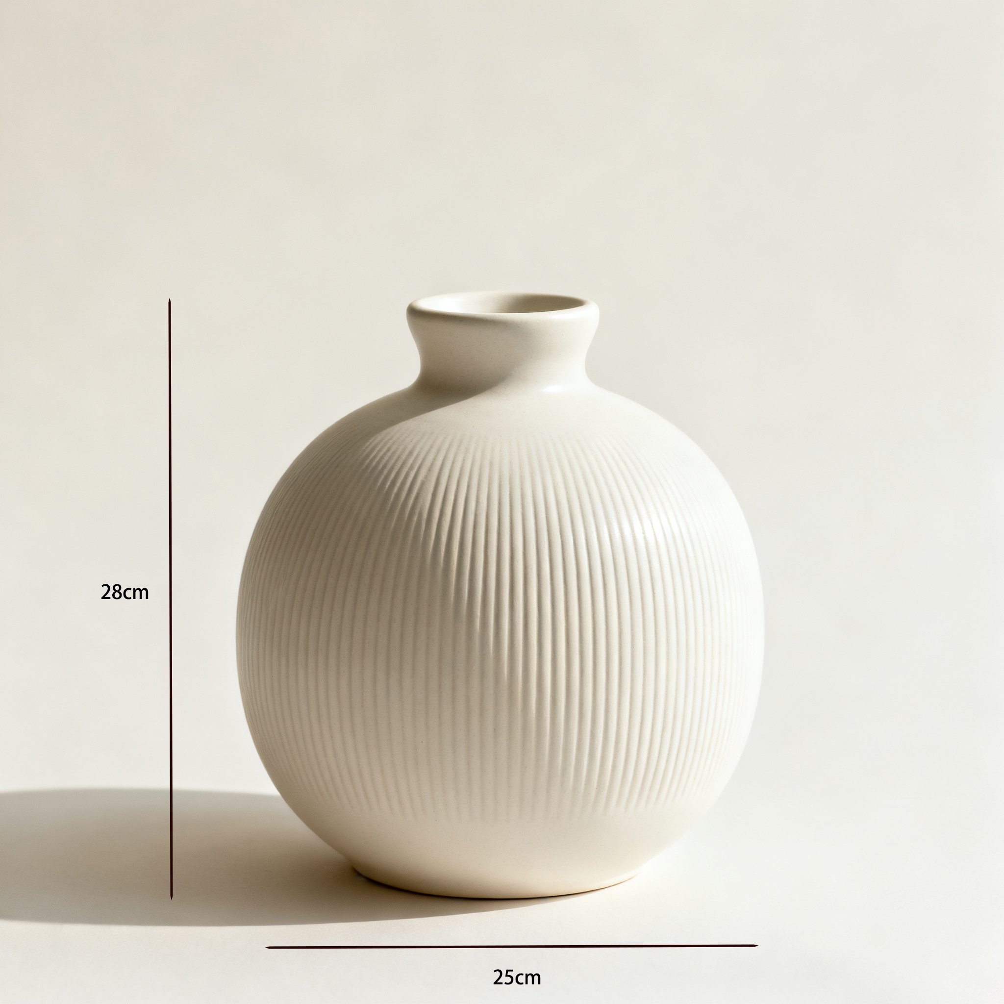 モダンなインテリアに合わせたセラミック花瓶