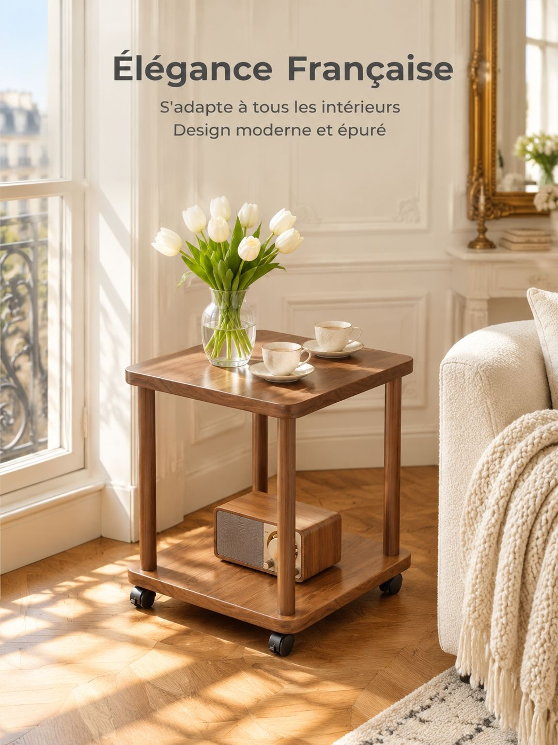 Table basse mobile au design pratique pour le salon