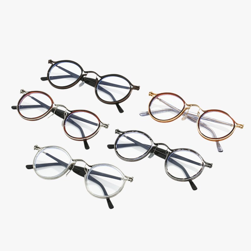 Fashion Retro Round Frame Anti-Blue Light Glasses