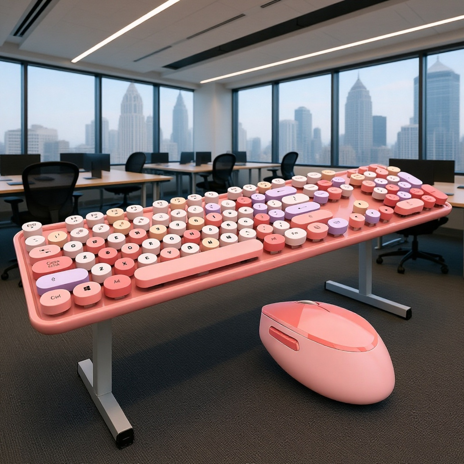 カラフルな口紅キーボード