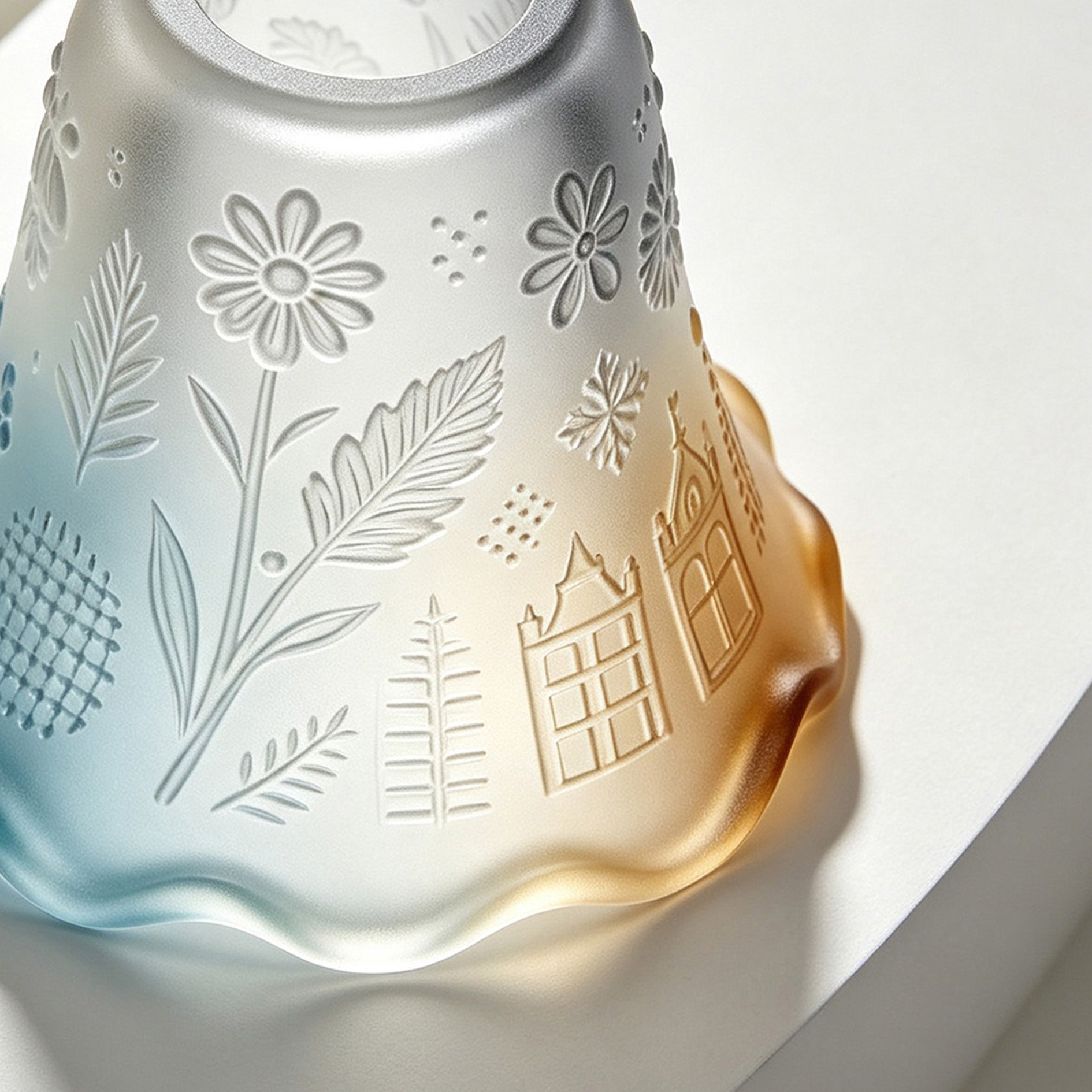 Lampenschirme aus mattiertem Kunstglas