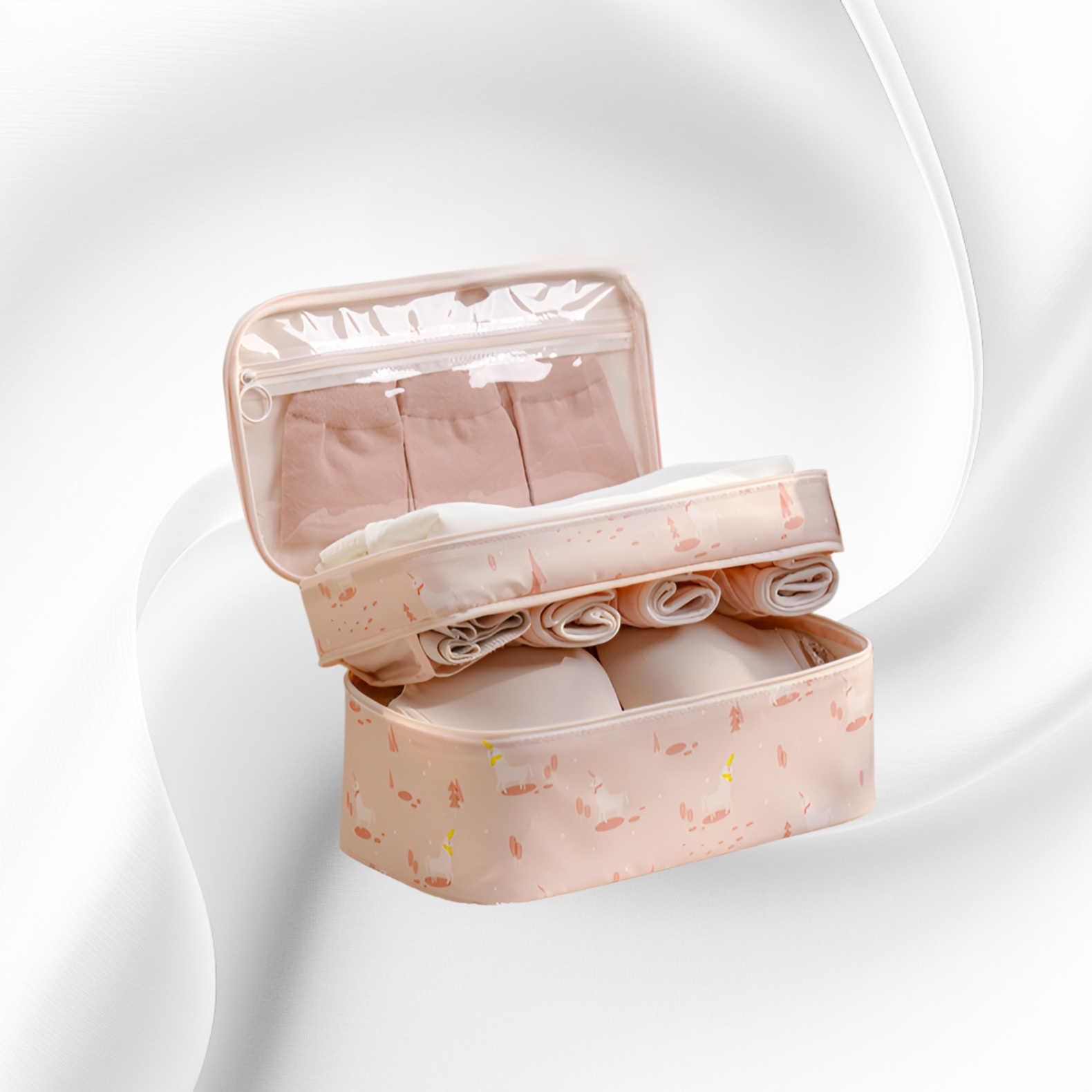 Portable Underwear Storage Bag for Travel, Bra Organizer for Suitcase