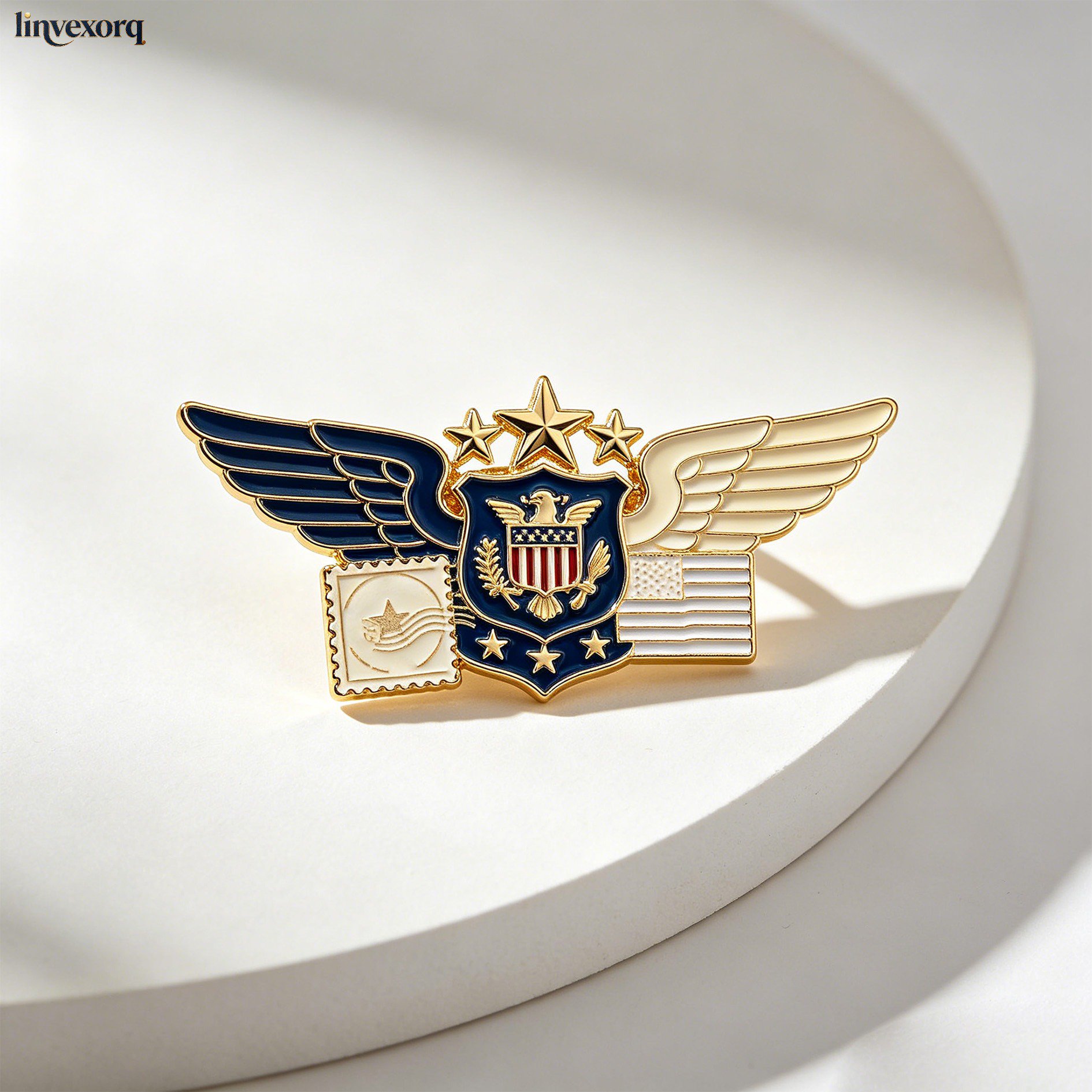 Elegant retro brooches with antique finish