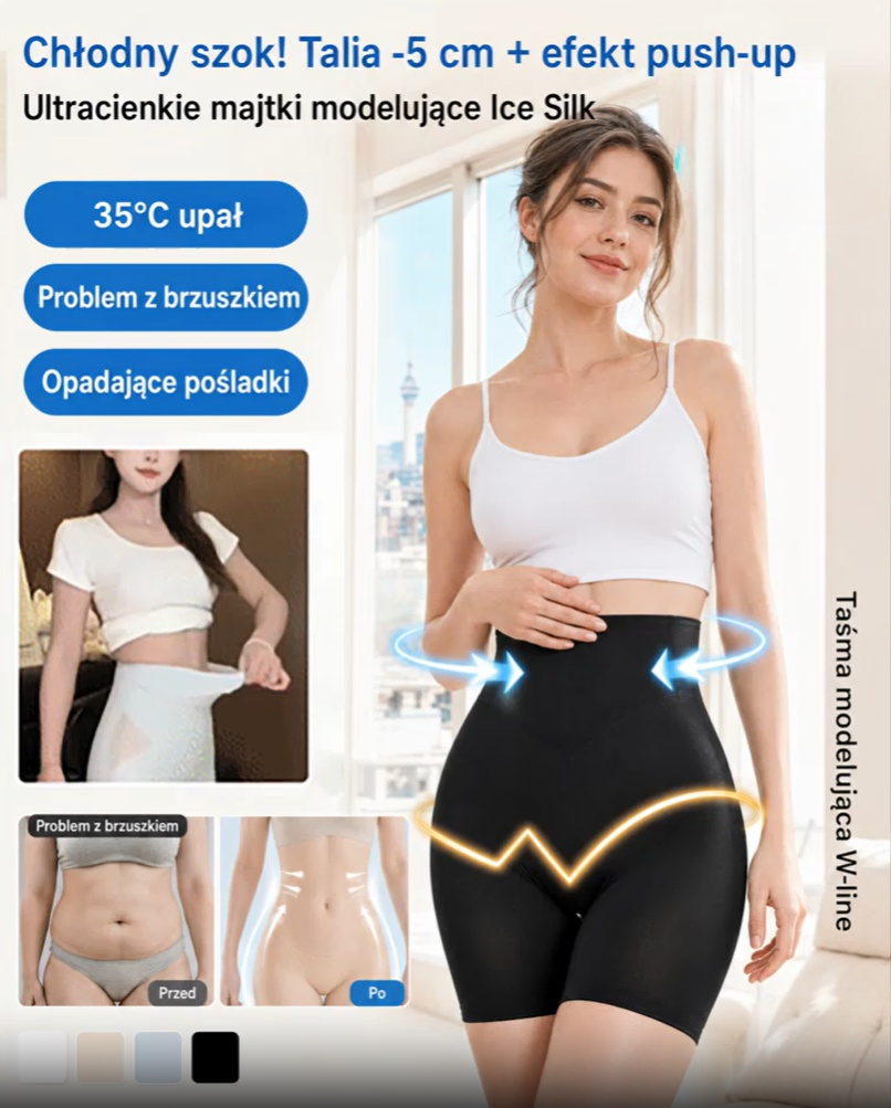 Ultrabielizna modelująca z cienkiego jedwabiu