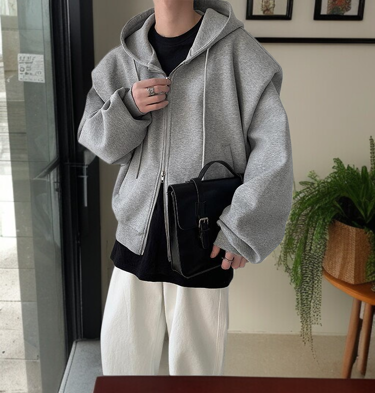 데일리룩 맨투맨 남자 재킷