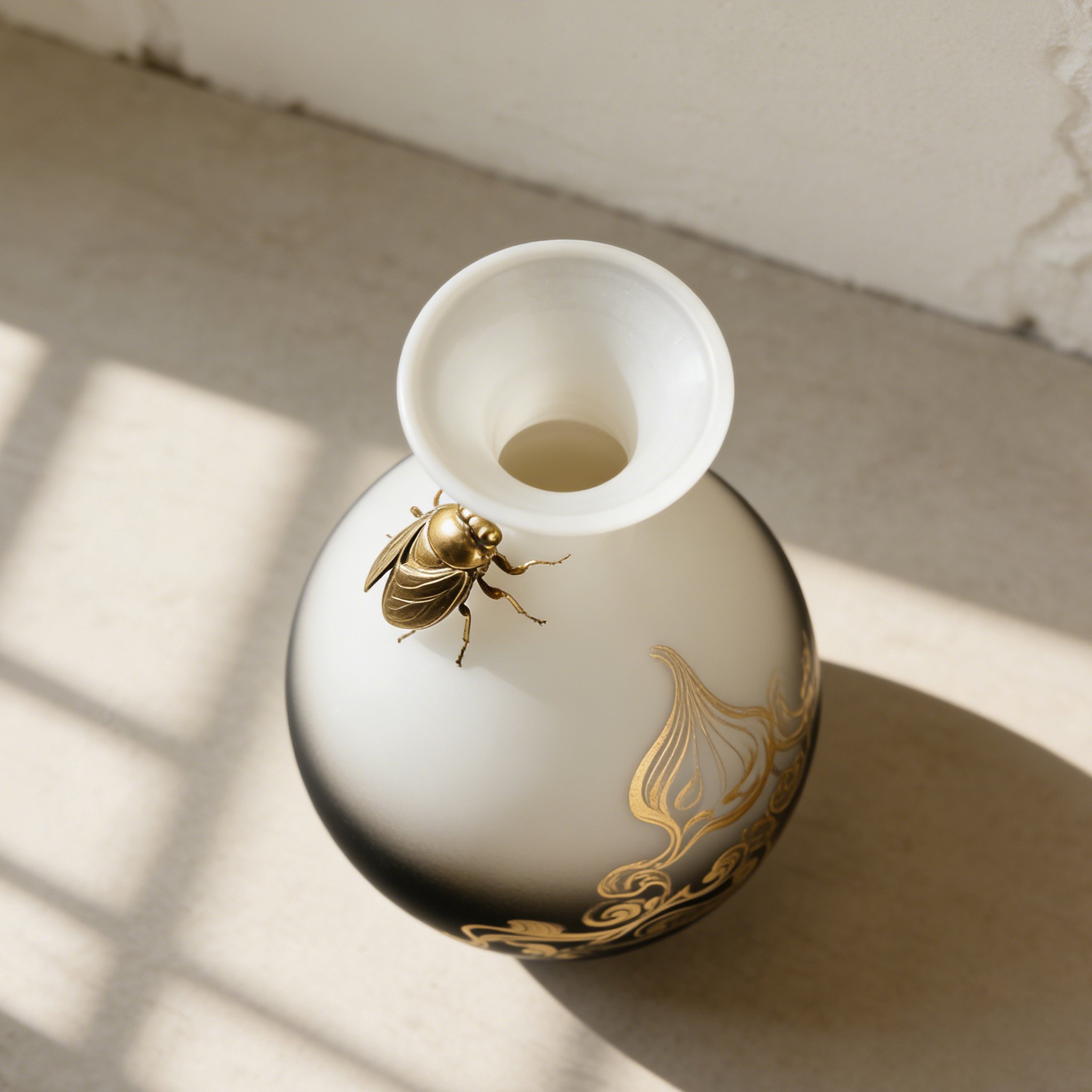  แจกันเซรามิครูปจักจั่นทอง (ชุด 2 ชิ้น)