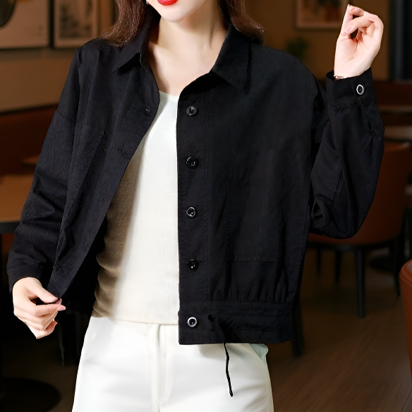 レディース 春秋 長袖 ショートジャケット