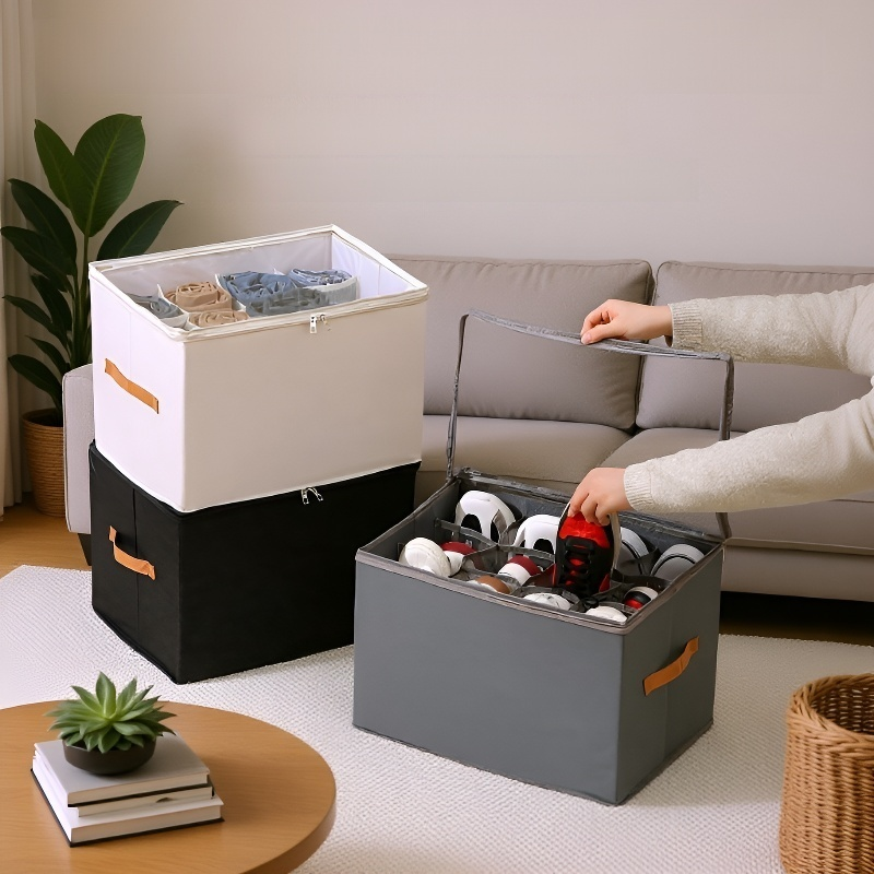 접이식 뚜껑 분리형 수납함