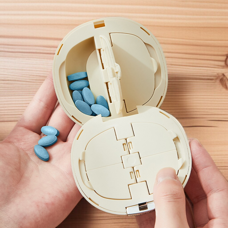 원형 휴대용 미니 다층 약품 밀봉 방습함