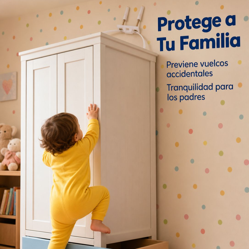 Soporte metálico anti-inclinación, herrajes antisísmicos