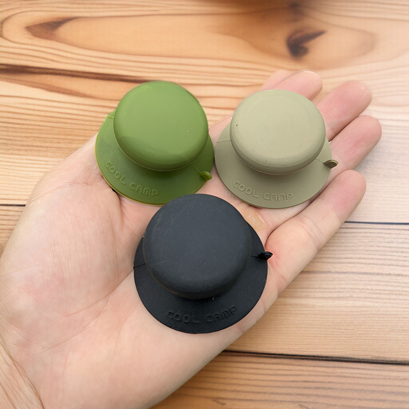 ユニバーサルポット蓋ハンドルトップビーズアンチヤケドハンドル強力なシリコン吸盤携帯電話ホルダー屋外アルミランチボックス蓋ハンドル