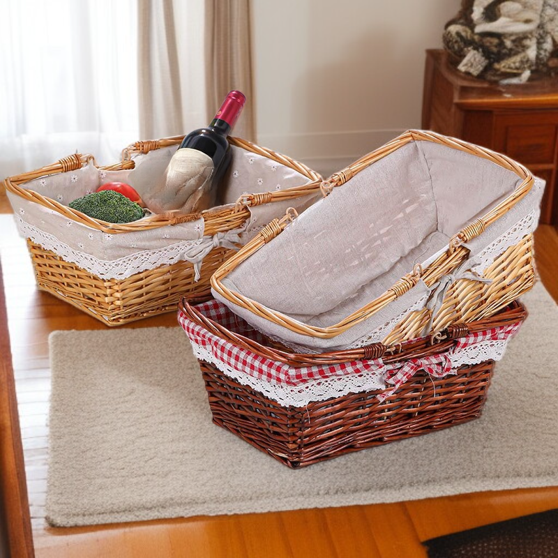 ロングブレッド・フルーツ・スナック用ラタン収納バスケット 家庭用