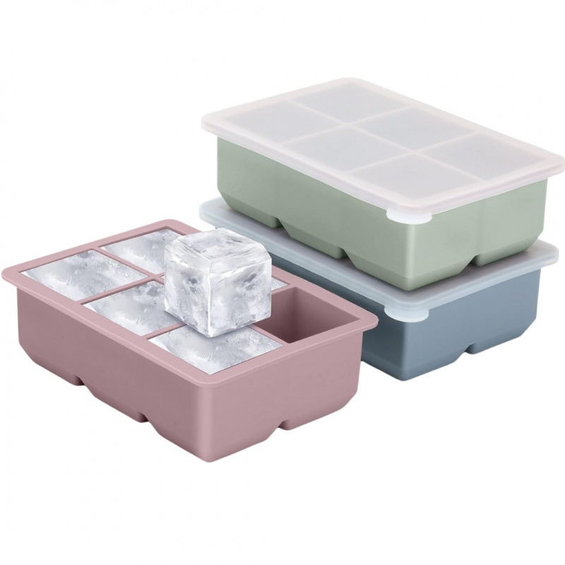 Household 4-Grid Ice Cube Tray with Lid