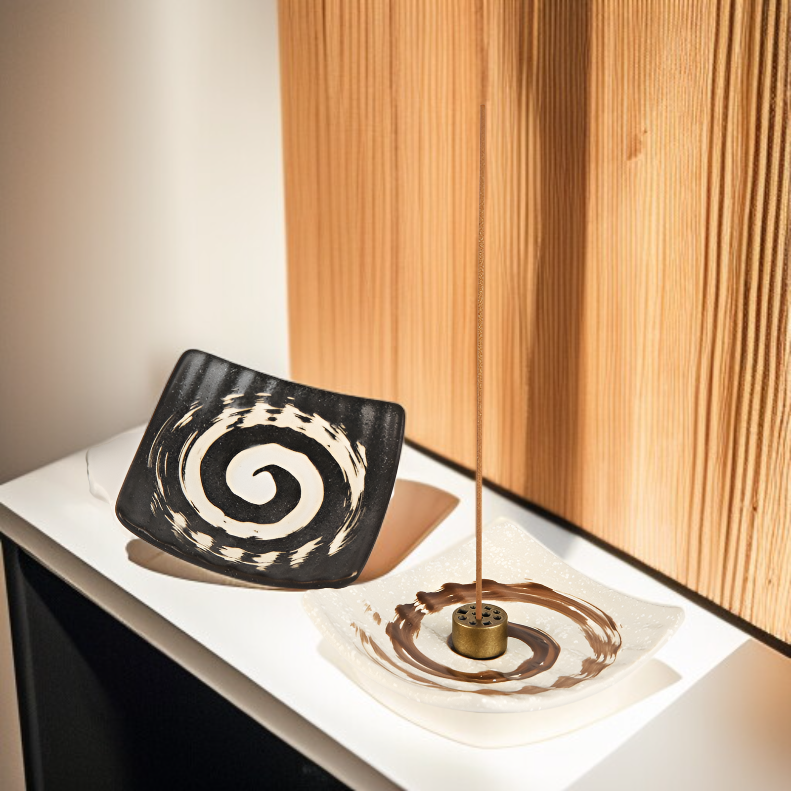 Minimalist Japanese design incense plate for home decor