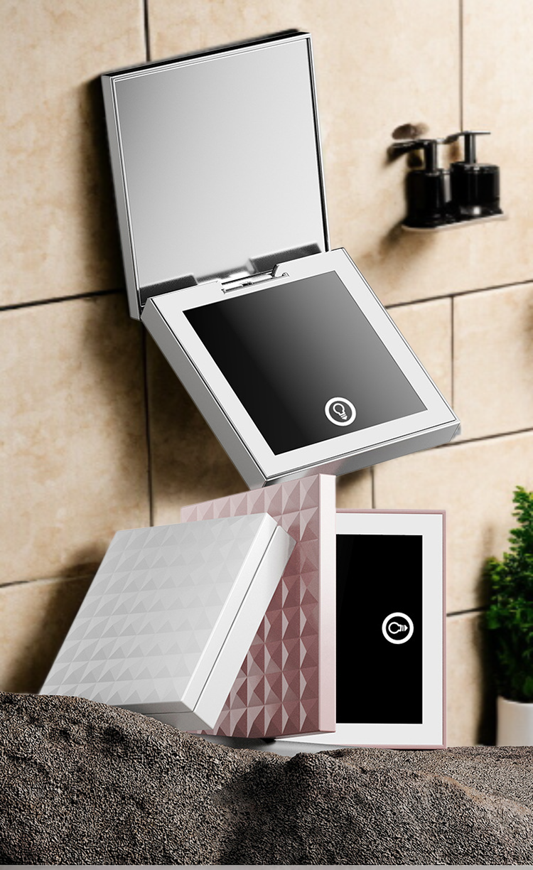 접이식 휴대용 LED 화장경 전체 이미지