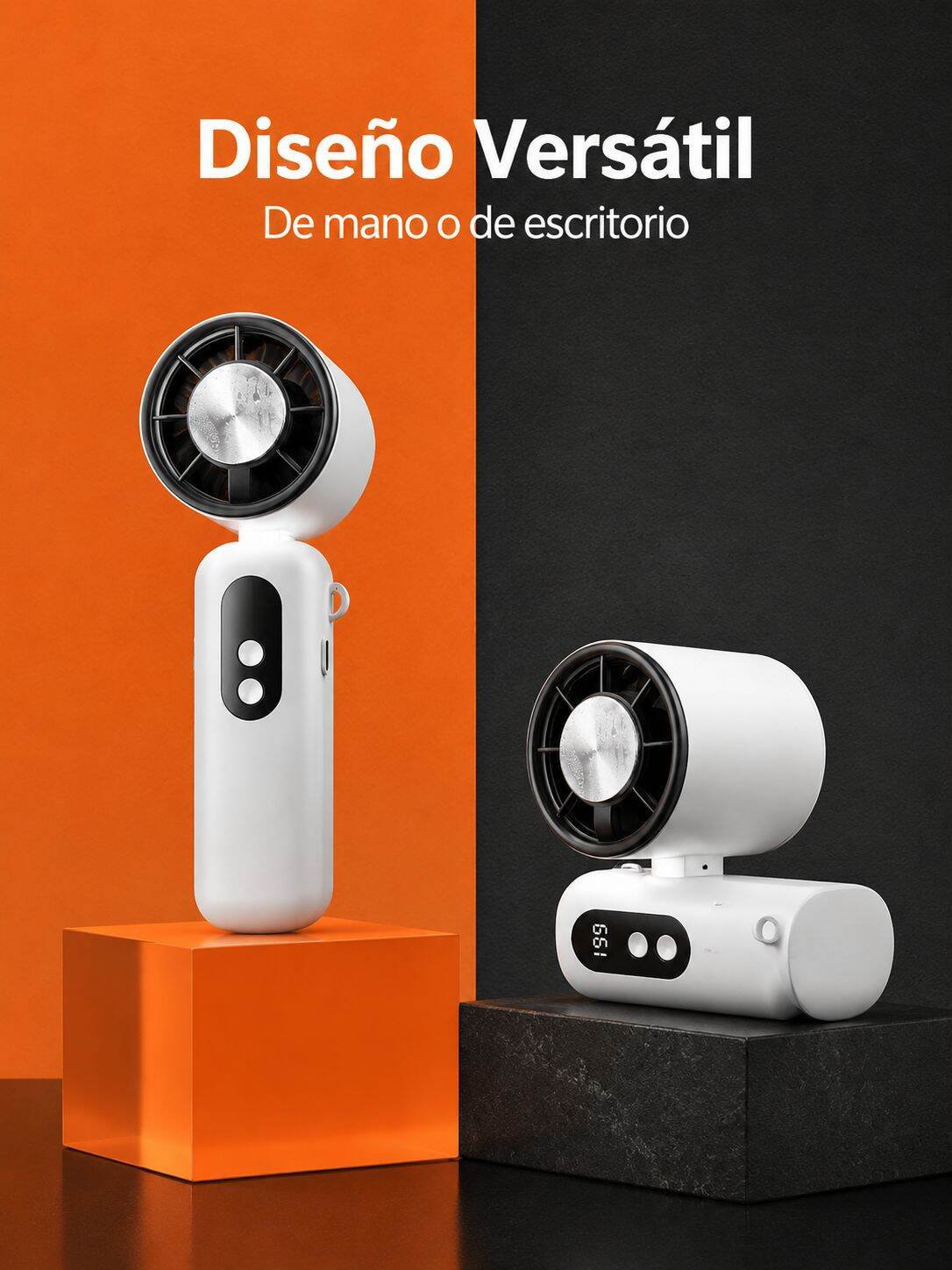 Ventilador portátil multifunción con compresa de hielo