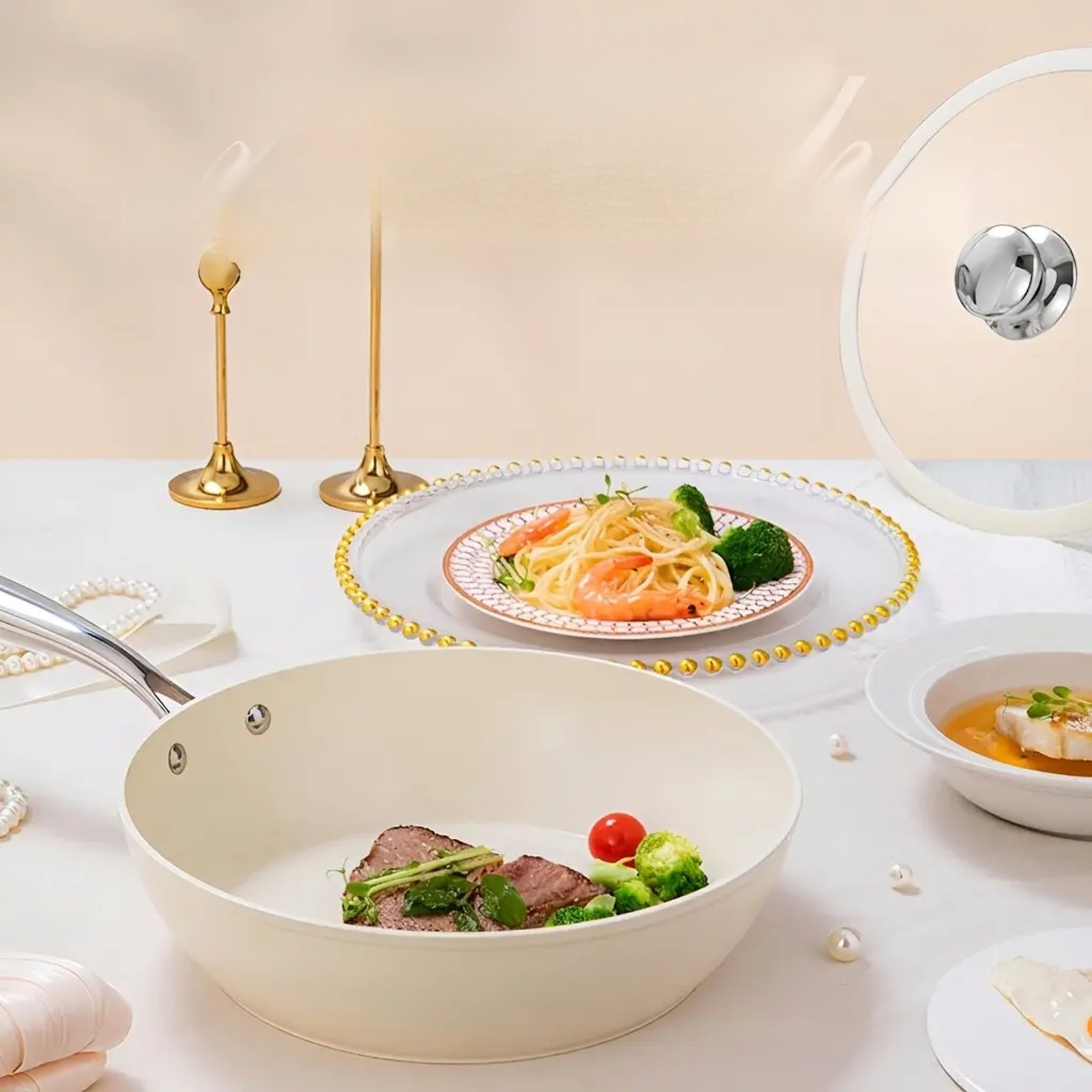 Wok traditionnel chinois en fer, facile à attacher