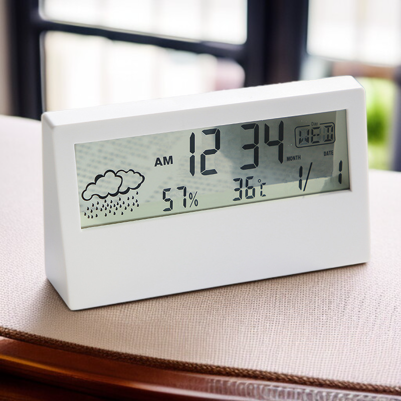 Temperature and humidity timer luminous small alarm clock