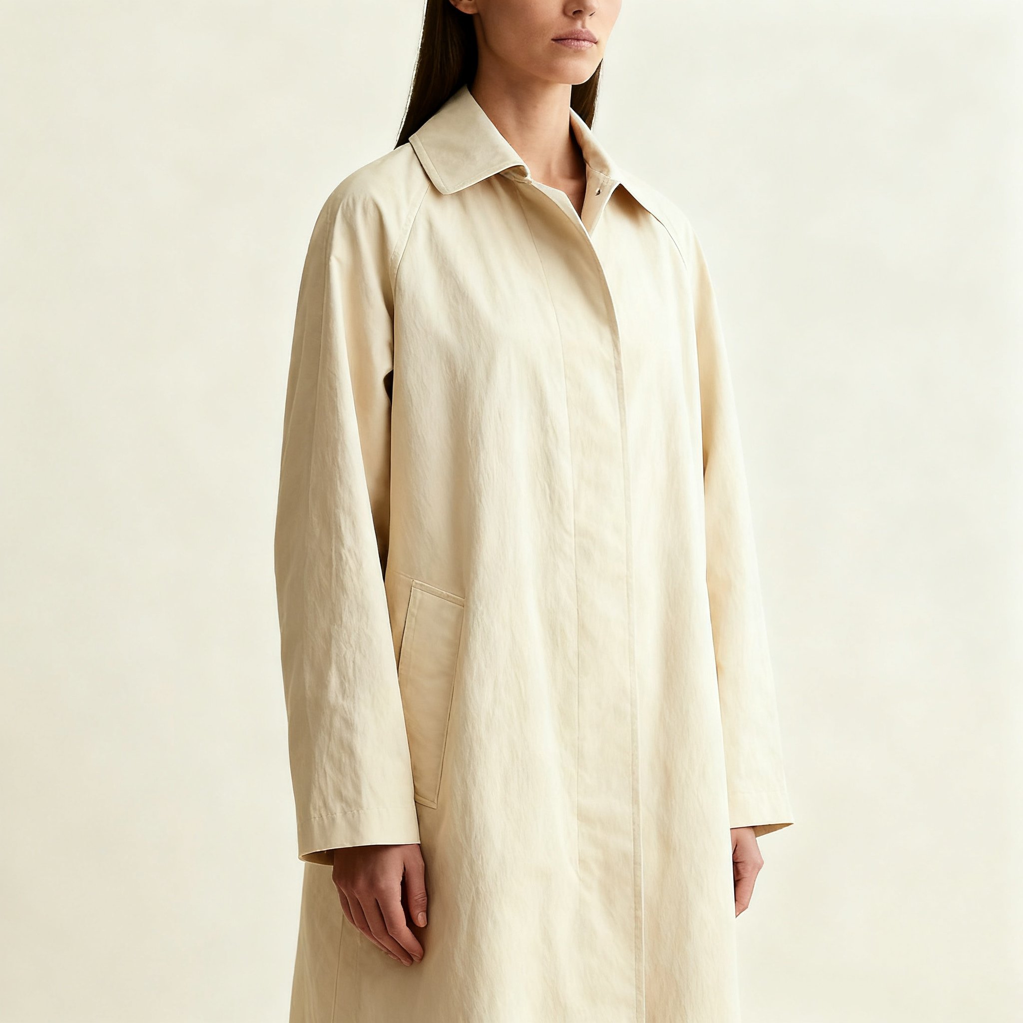 롱 스타일 트렌치코트