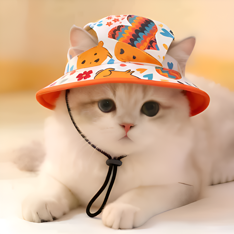 Pet Mini Denim Straw Sun Hat for Cats and Dogs