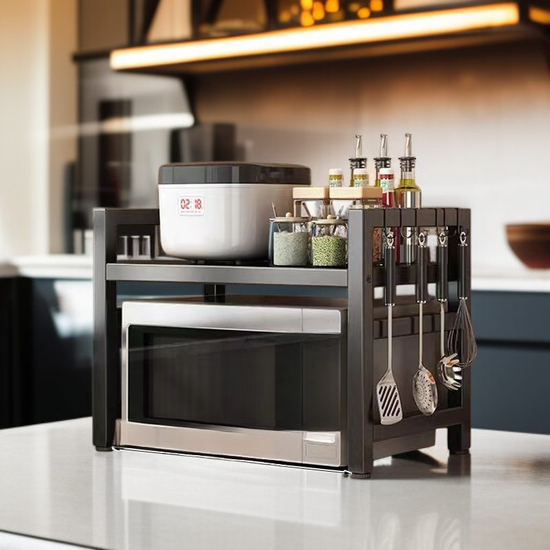 ชั้นวางของสำหรับเตาอบและของใช้ในบ้านบนเคาน์เตอร์