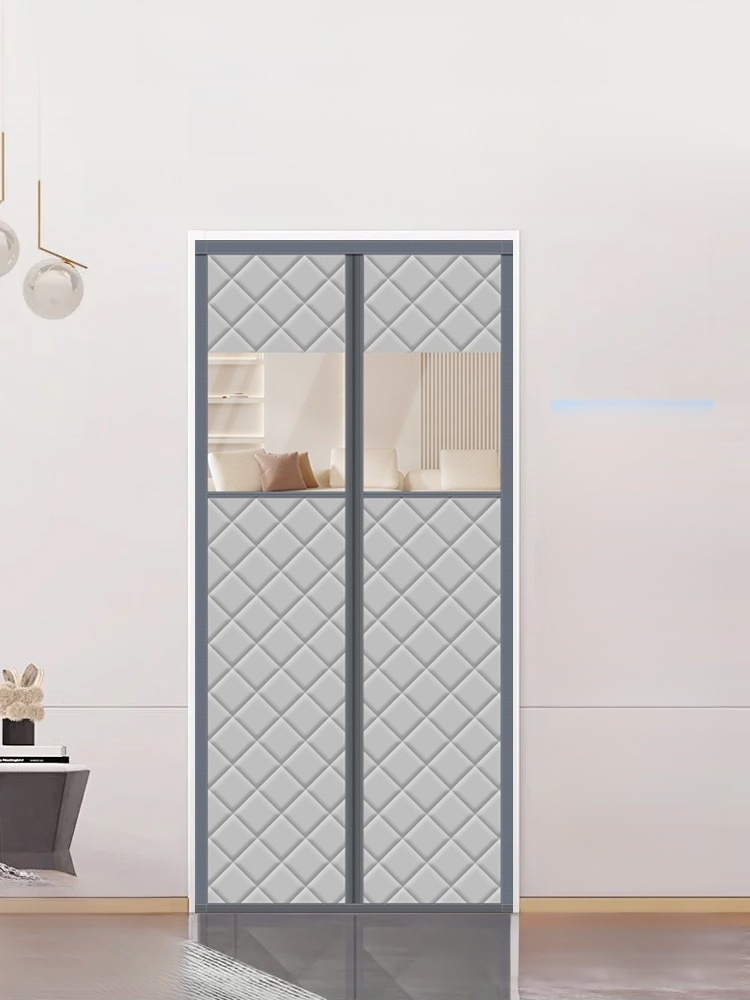 겨울용 방풍 가정용 면 도어 커튼 두툼한 보온 차단 커튼