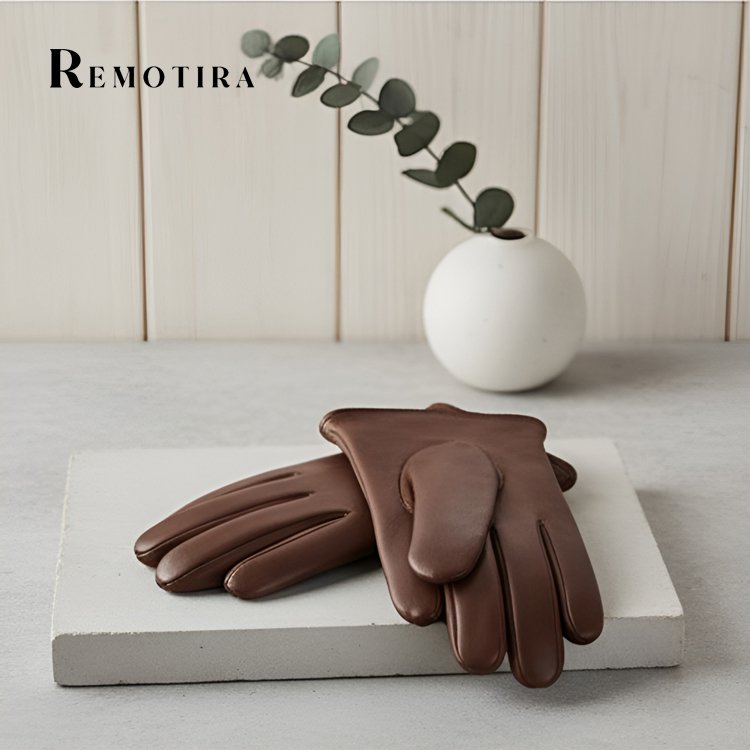 빈티지 브라운 가죽 장갑