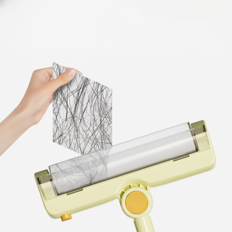 Large Lint Roller with Long Handle for Clothes, Bed, Floor & Hair Removal