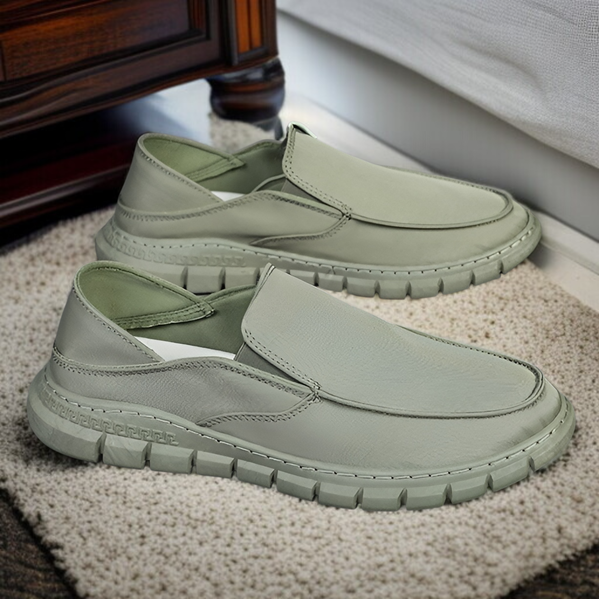 メンズキャンバスシューズ、新しいスタイルの古い北京布靴、流行のカジュアル通気性のあるメンズシューズ、快適なスリッポン怠惰な靴