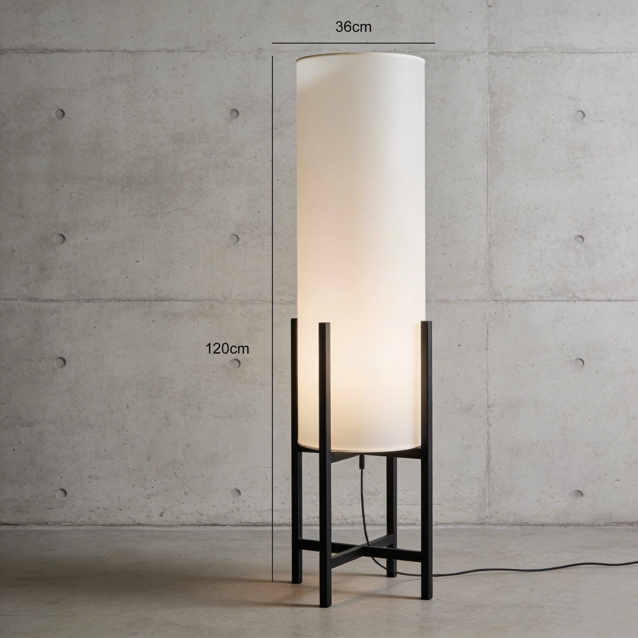 ベッドルームに設置されたおしゃれなスタンドライト