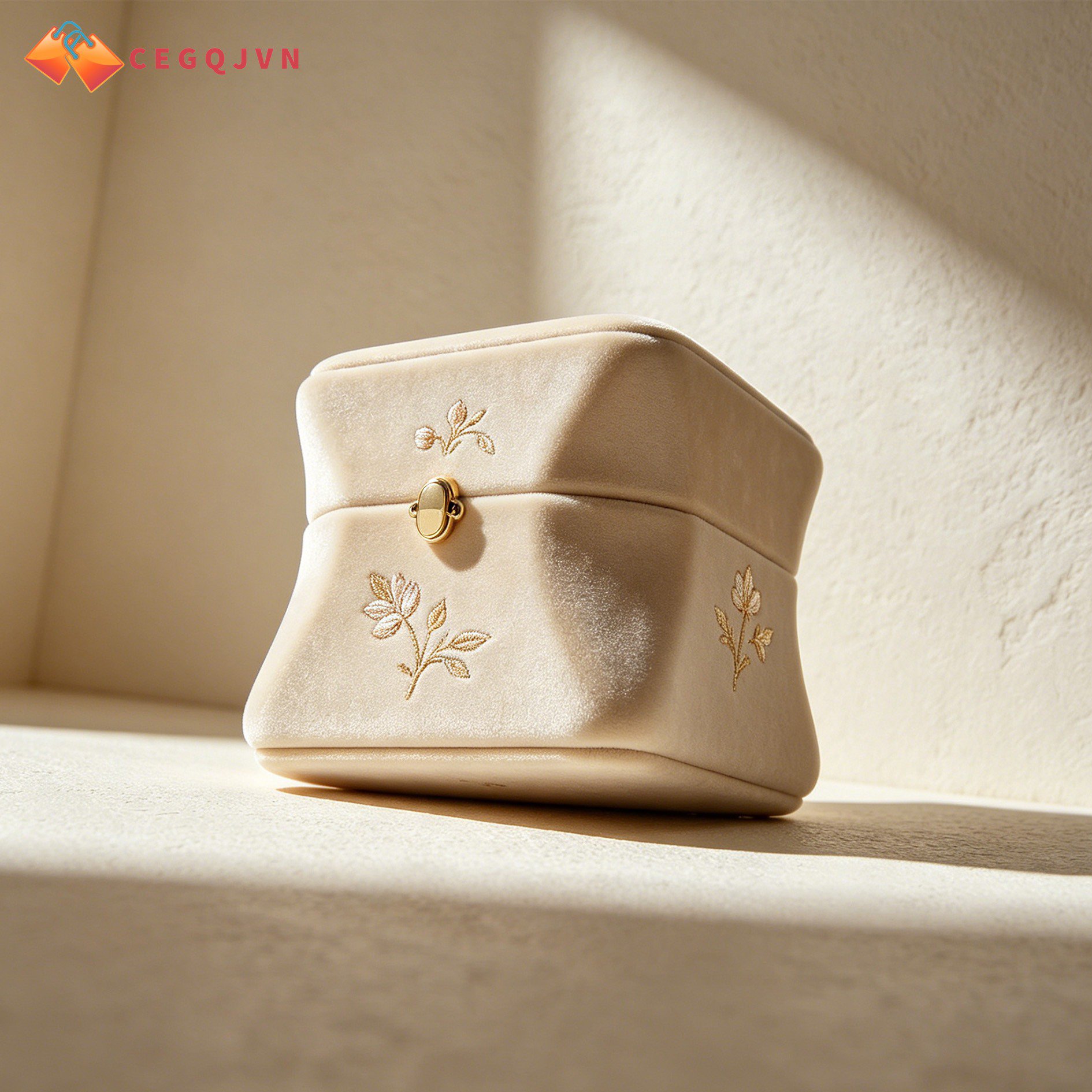 Velvet jewelry boxes (3 pieces)