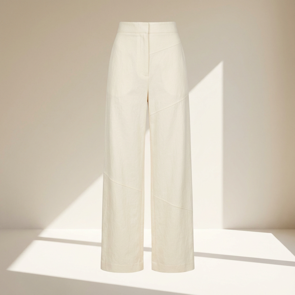 กางเกงเอวสูงผู้หญิงเนื้อผ้าดี