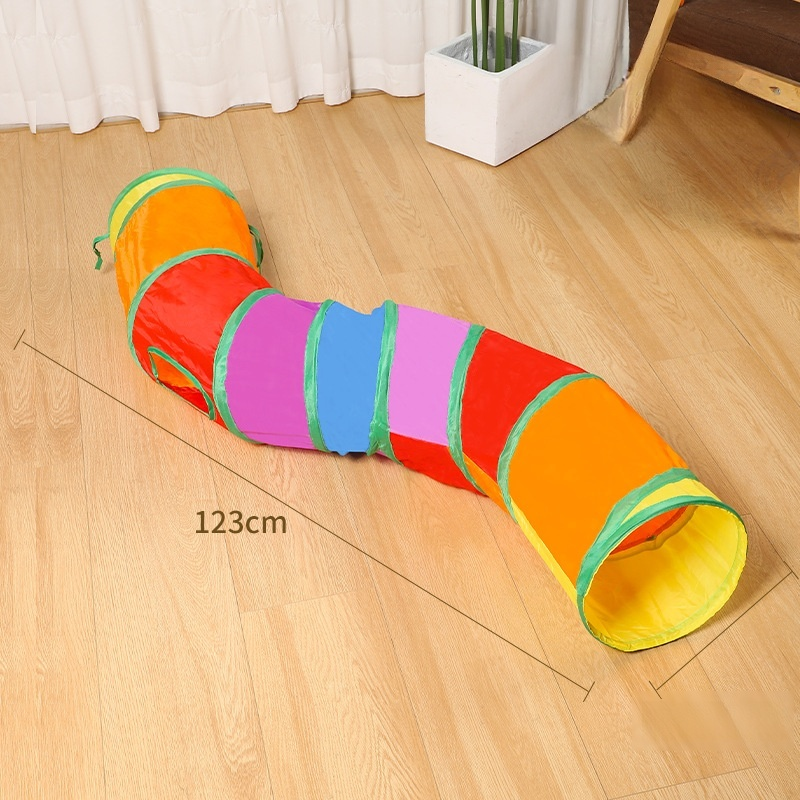 Rainbow Foldable Cat Tunnel