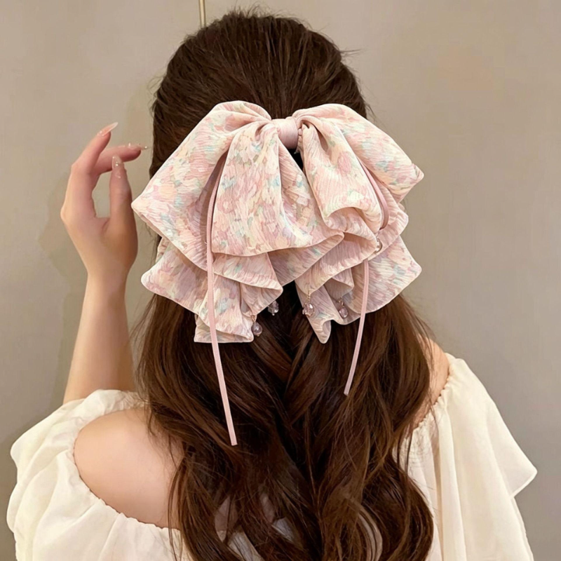 リボンヘアクリップ