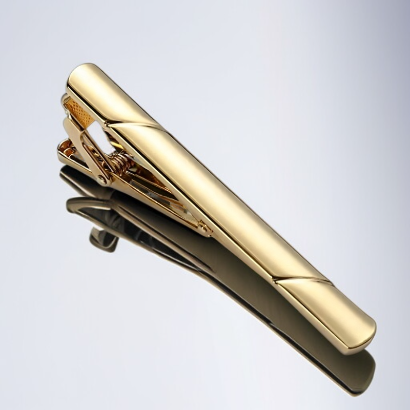 Premium quality men's tie bar close-up